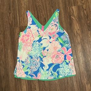 Lilly Pulitzer Florin Reversible Tank - Peony/Green